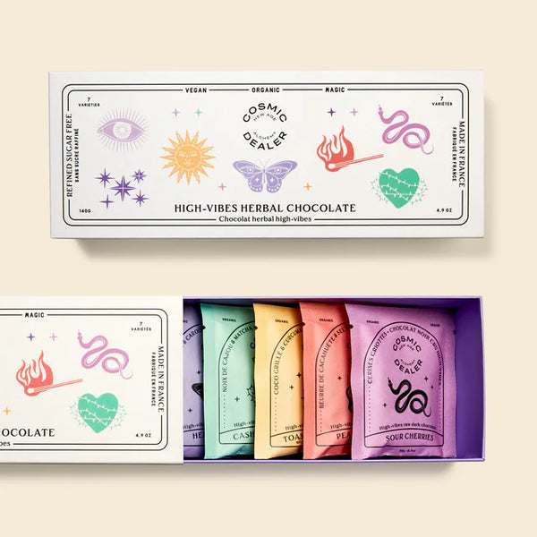 Cosmic Dealer Chakra Box - Caja de 7 Chocolates 7 x 20gr