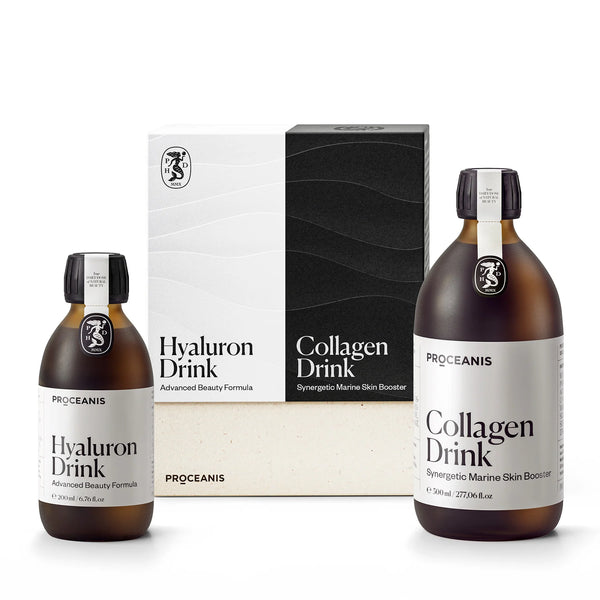 Proceanis Hyaluron Drink & Collagen Drink - Bebida de Ácido Hialurónico 200ml & Bebida de Colágeno 500ml