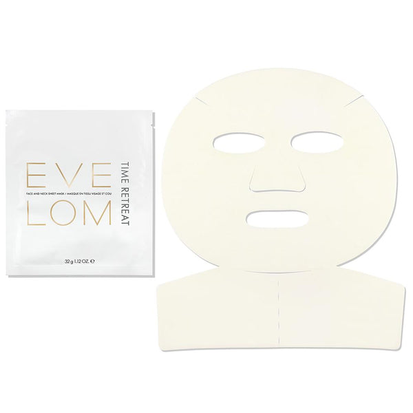 Eve Lom Time Retreat Face And Neck Sheet Mask - Mascarilla Anti edad Cara y Cuello 4u - SM The Beauty